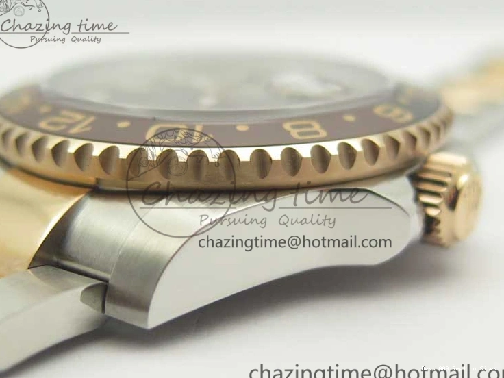 AAA Replica Watches Best Black Resilient BP RG GMT-Master RG Bezel Brown Black II on 126711CHNR SS Bracelet 3365 Dial Edition Ceramic SS 0118